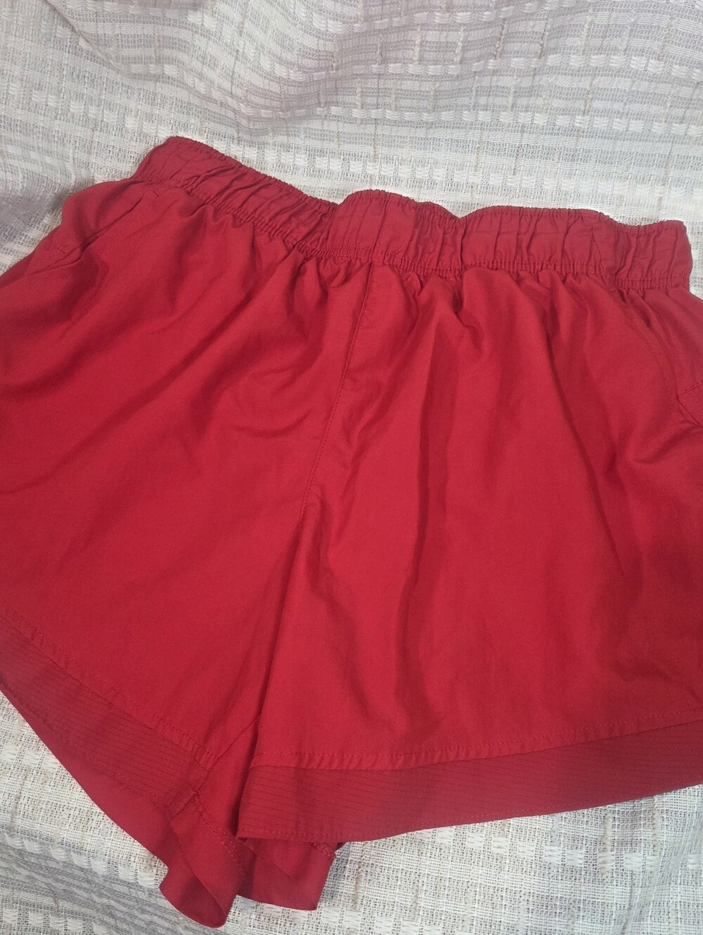 Athletic Works Red Women's Elastic Waist Athletic Shorts L